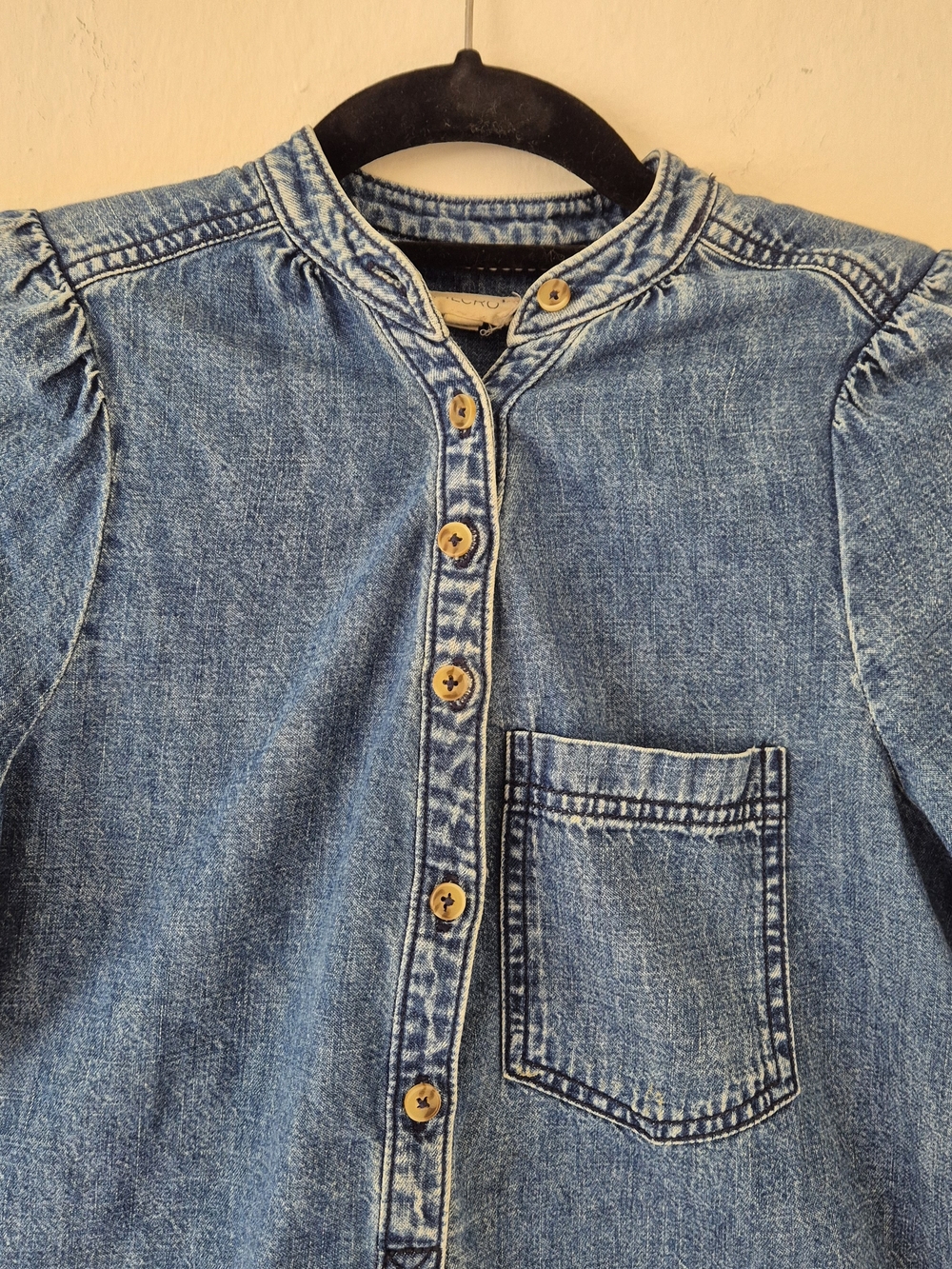 Anthropologie Pilcro Aly Puff-Sleeve oversized Denim Top – Size XS / S - Picture 4 of 5